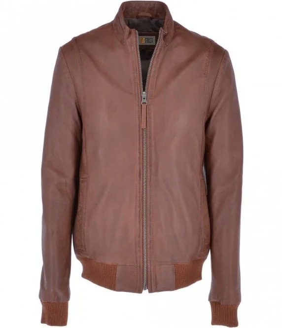 Elgin Men’s Brown Vintage Leather Bomber Jacket