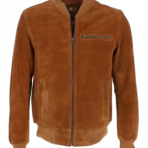 Luis Men’s Brown Suede Bomber Jacket