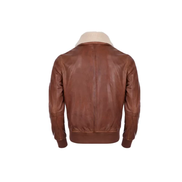 Paxton Men's Brown Bomber Leather Jacket