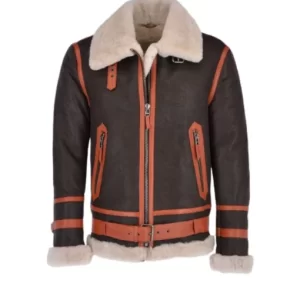 Victor Men’s Shearling Aviator Bomber Jacket